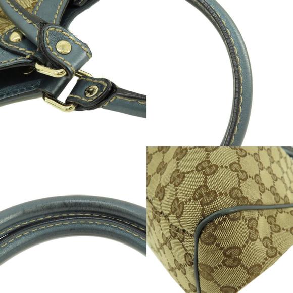 Gucci Suki GG Tote Bag Canvas Brown x Blue - Picture 8 of 9